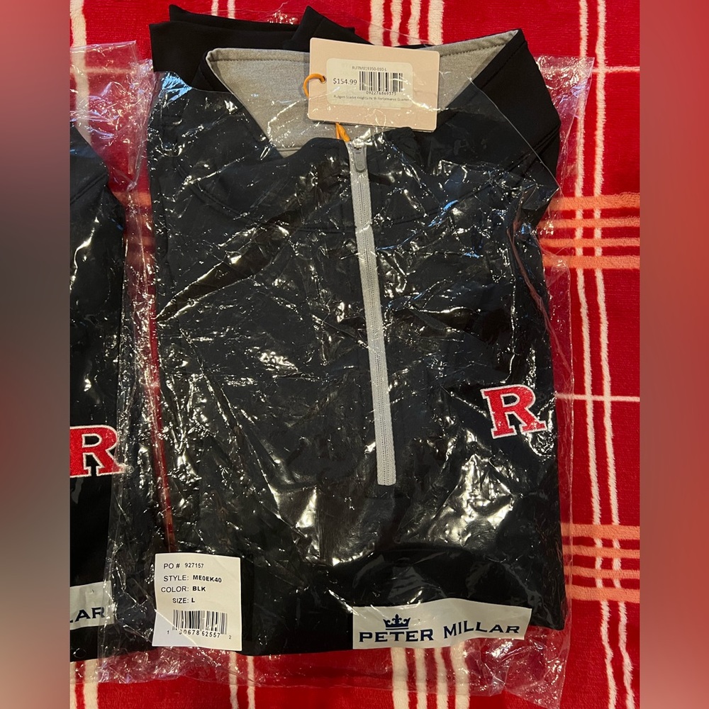 Peter Millar Perth Performance Quarter Zip - Rutgers - Picture 3 of 4